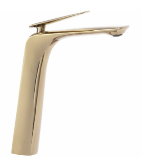 Смеситель для раковины (умывальника) REA JAGER GOLD золотой высокий