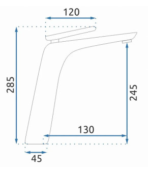 Смеситель для раковины (умывальника) REA JAGER GOLD золотой высокий