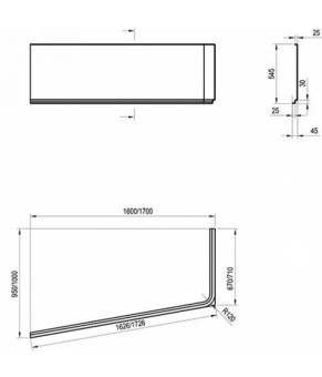 Панель для ванны Ravak 10° 160 CZ84100A00