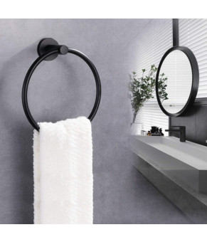 Полотенцедержатель кольцо REA MIST 05 BLACK черный