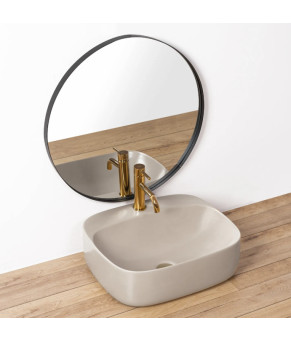 Умывальник (раковина) REA LUIZA 50 LIGHT GREY MATT накладной серый матовый