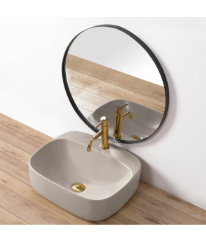 Умывальник (раковина) REA LUIZA 50 LIGHT GREY MATT накладной серый матовый