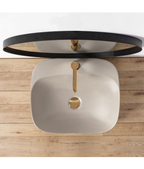 Умывальник (раковина) REA LUIZA 50 LIGHT GREY MATT накладной серый матовый