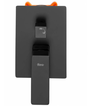 Душевой гарнитур скрытого монтажа REA ORIX BLACK + BOX черный матовый