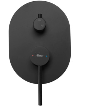 Душевой гарнитур скрытого монтажа REA OVAL BLACK + BOX черный