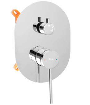 Душевой гарнитур скрытого монтажа REA OVAL CHROM + BOX хром