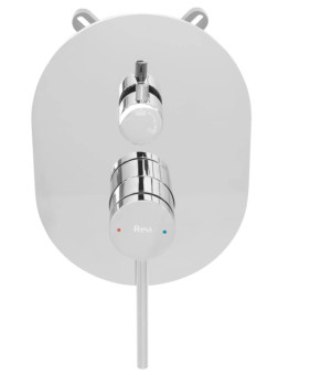 Душевой гарнитур скрытого монтажа REA OVAL CHROM + BOX хром