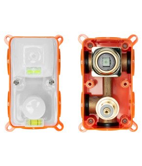 Душевой гарнитур скрытого монтажа REA OVAL GOLD + BOX золотой