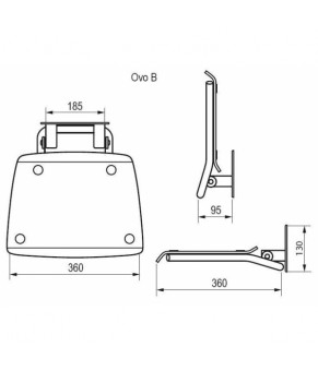 Сиденье для душа Ravak Ovo B opal B8F0000016