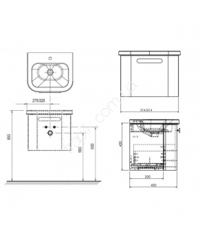 Шкафчик под умывальник Ravak Chrome SD 550 X000000636