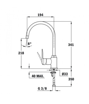 Смеситель Teka Inca H IN 995 53995120FW