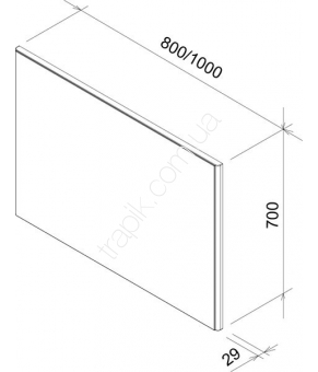 Дзеркало Ravak Ring 800 Сірий X000000776