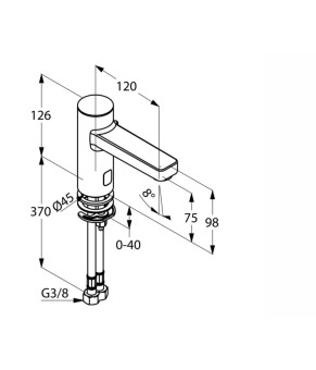 Смеситель для умывальника KLUDI ZENTA 3820005
