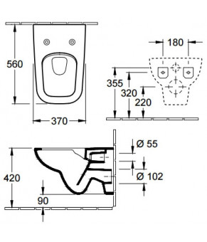 Унитаз Villeroy and Boch JOYCE Directflush 5607HR01