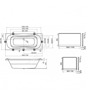 Гидромассажная ванна Ravak Campanula II 180 x 80 Rеlax Ultra GA-1015