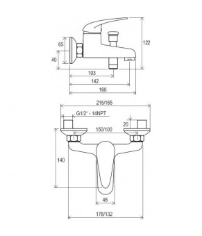 Змішувач Ravak Suzan SN 022 00 X070003