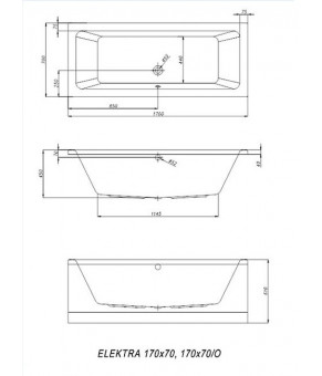  Фронтальная панель для ванны Kolpa-san Elektra 170x70  951377