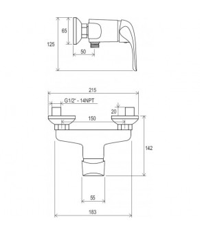 Смеситель Ravak Rosa RS 032 00 X070012