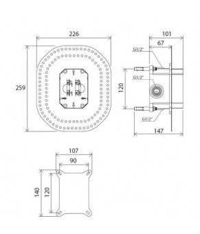 Встраиваемый механизм R-box Ravak RB 070 50 X070052