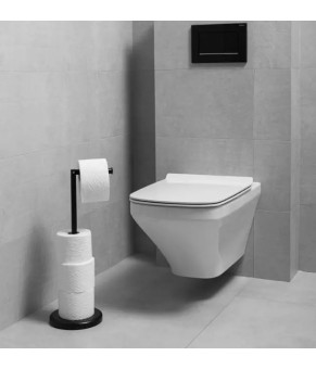 Стойка держатель для туалетной бумаги Yoka SP5 BLACK черная