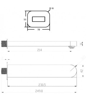 Излив для ванны Ravak CR 027 00 X07P113