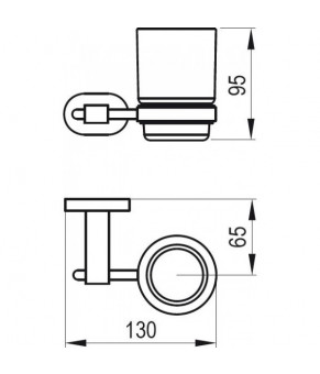 Держатель со стаканом Ravak Chrome CR 210 X07P188