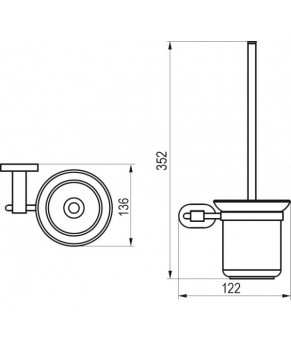Щетка для унитаза с держателем Ravak Chrome CR 410 X07P196