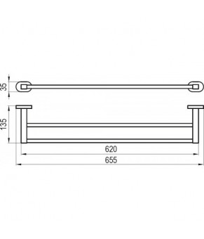 Полотенцедержатель двойной Ravak Chrome CR 320 X07P193