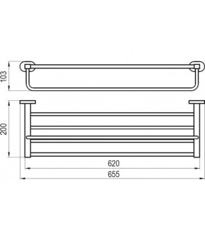 Полка для полотенец с держателем Ravak Chrome CR 330 X07P194