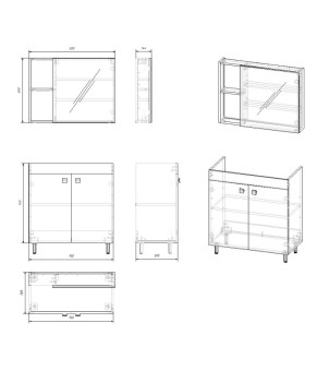 Комплект мебели RJ ATLANT RJ02801WH