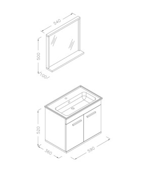 Комплект мебели RJ FIRST RJ20600WO