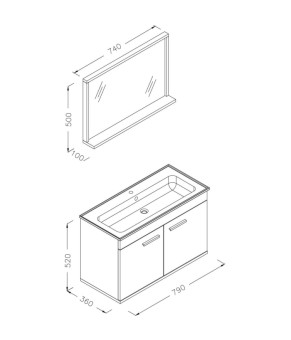 Комплект мебели RJ FIRST RJ20800OK