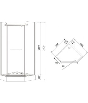 Душова кабіна RJ DUCT 90RZ079