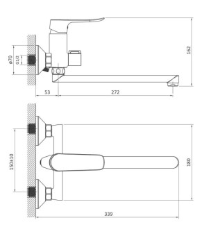 Смеситель RJ SLIP RBZ090-9B