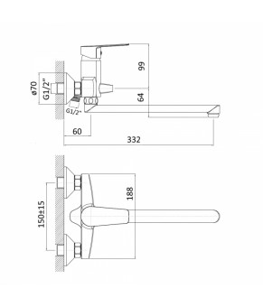 Смеситель RJ LOTUS RBZZ002-9B