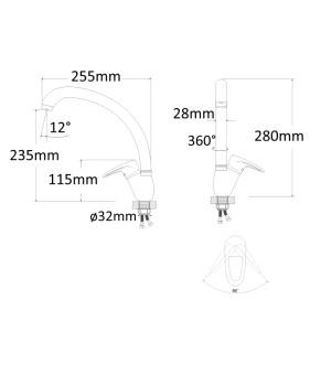 Смеситель RJ BOSS RBZ077-8V