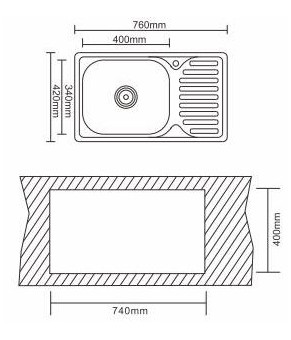 Кухонна мийка INTERLINE VEGA SLIM SATEEN