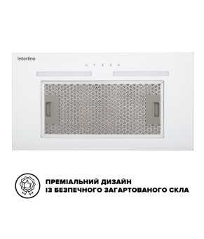 Вытяжка INTERLINE SWAY WH A/60 GL/S