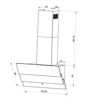 Вытяжка INTERLINE FLY BL A/60/GL/T