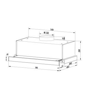 Витяжка INTERLINE DELI BL A/60/2/T