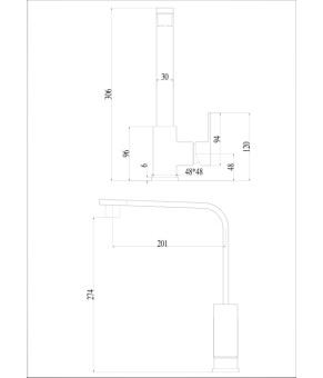 Змішувач для кухні INTERLINE URBAN SATEEN