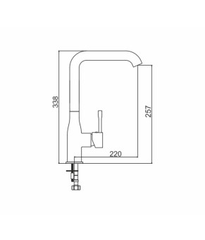 Смеситель для кухни INTERLINE LOFT NEW GRAY