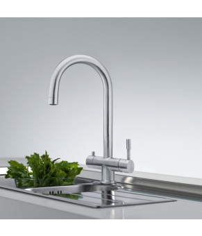 Кухонный смеситель с подключением к фильтру воды Franke Eos Clear Water (120.0179.979) Нержавеющая сталь полированная