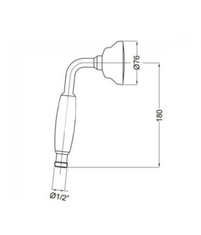 Душевая лейка Bugnatese золото (RICDO19151)