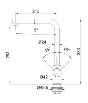 Смеситель Franke Sirius 115.0668.279 Хром/Оникс
