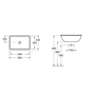 Умывальник Villeroy and Boch Loop 61450001