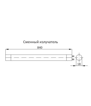 Сменный излучатель для ультрафиолетового обеззараживателя ECOSOFT UV ET-24 ET24UV