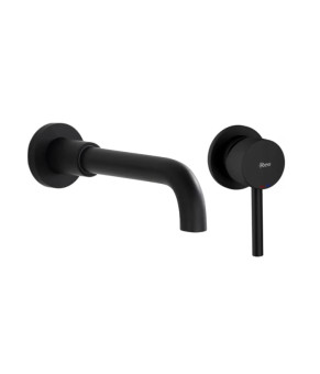 Смеситель для раковины REA LUNGO LONG BLACK MATT + BOX черный матовый скрытого монтажа