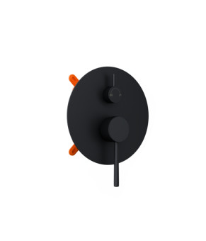 Душевой гарнитур скрытого монтажа Corsan LUGO BLACK + BOX черный (Z03MBL)