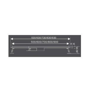 Трап Fala SLIM BLACK 90х3х7 см Сифон - 56 ММ Мокрый 71639